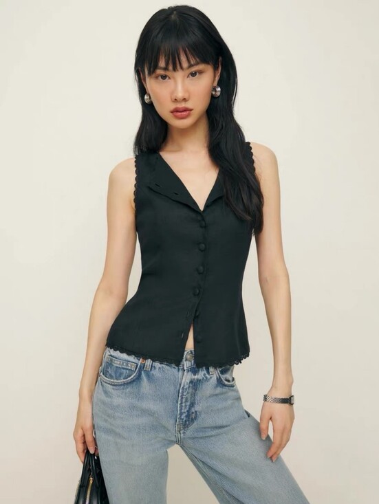 Reformation Tops - Reformation Amela Linen Top